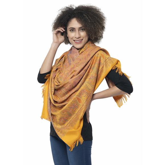 Women's Pashmina Wool Blend Indian Handicraft Woven Shawls, Scarf, Wraps🫱 - Picture 1 of 6